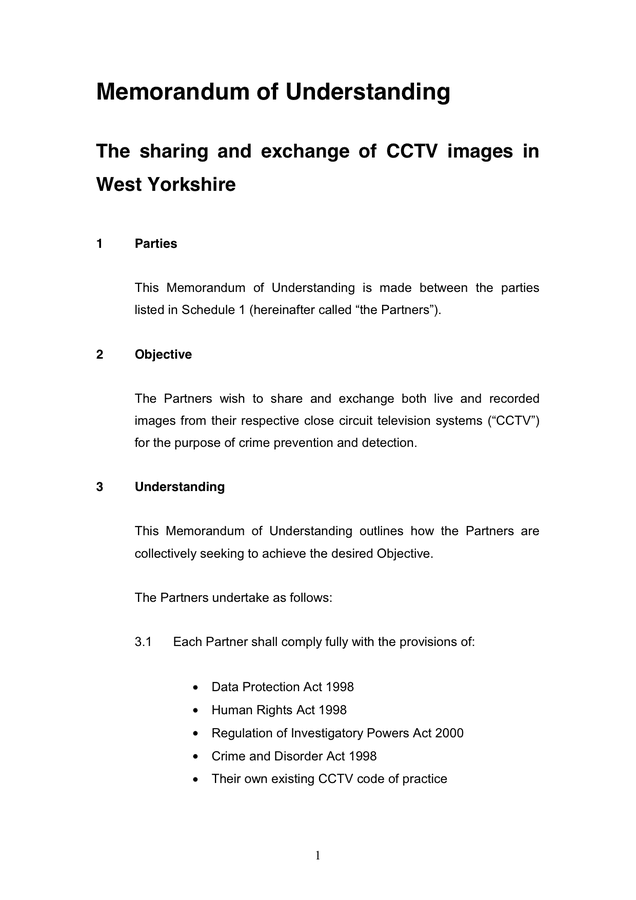 memorandum of understanding format memorandum of understanding format