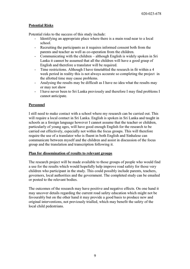 Research Proposal in Word and Pdf formats - page 9 of 13
