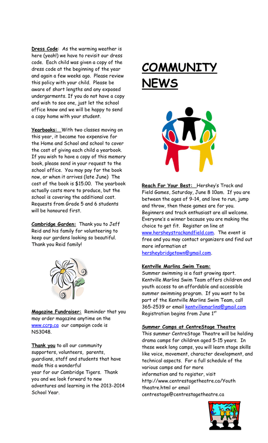 Sample School Newsletter In Word And Pdf Formats Page 3 Of 5