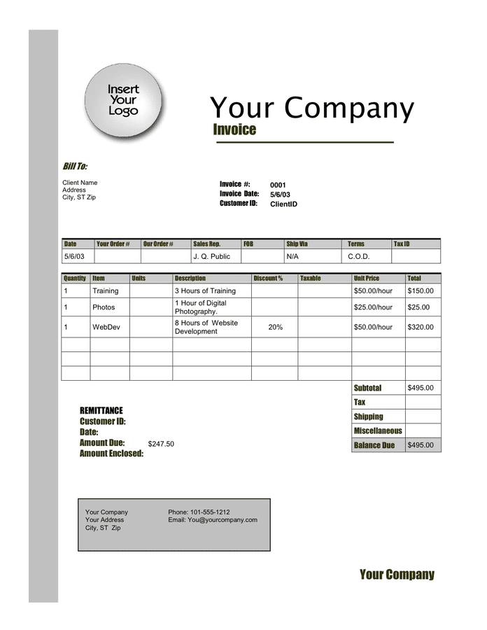 invoice pdf