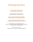 Thanksgiving Menu page 1 preview