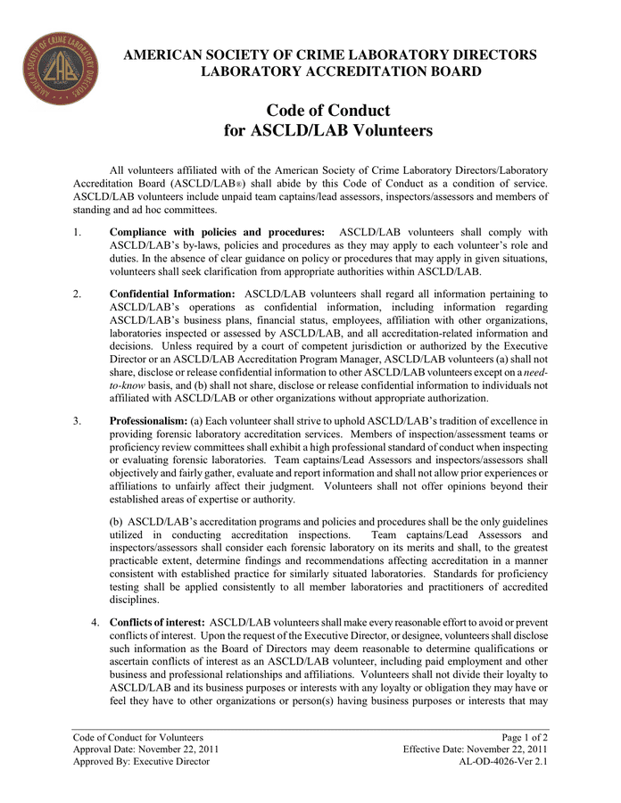 Code of Conduct Example - download free documents for PDF, Word and Excel