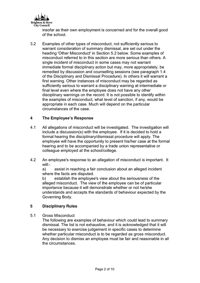 Code of Conduct in Word and Pdf formats - page 2 of 10