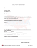 Employment Verification Form - download free documents for PDF, Word ...