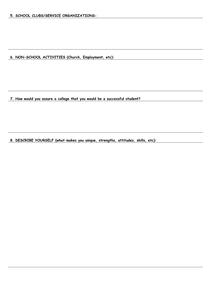 LETTER of RECOMMENDATION FORM in Word and Pdf formats - page 2 of 2