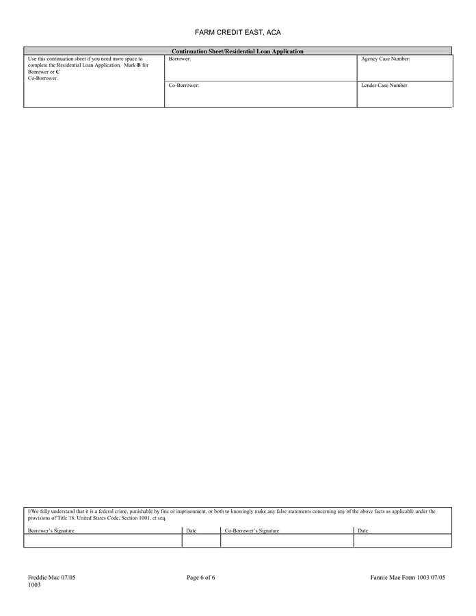 Country Home Loan Application in Word and Pdf formats page 6 of 6
