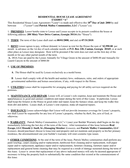 RESIDENTIAL HOUSE LEASE AGREEMENT page 1 preview