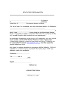 Statutory Declaration Form - download free documents for PDF, Word and ...