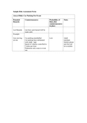 Sample Risk Assessment Form page 1 preview