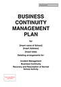 School Business Continuity Plan template page 1