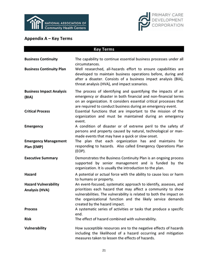 Business Continuity Plan Template In Word And Pdf Formats Page 21 Of 25 9023