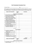 Oral Presentation Evaluation Form page 1 preview