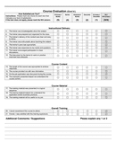 Course Evaluation Form - download free documents for PDF, Word and Excel