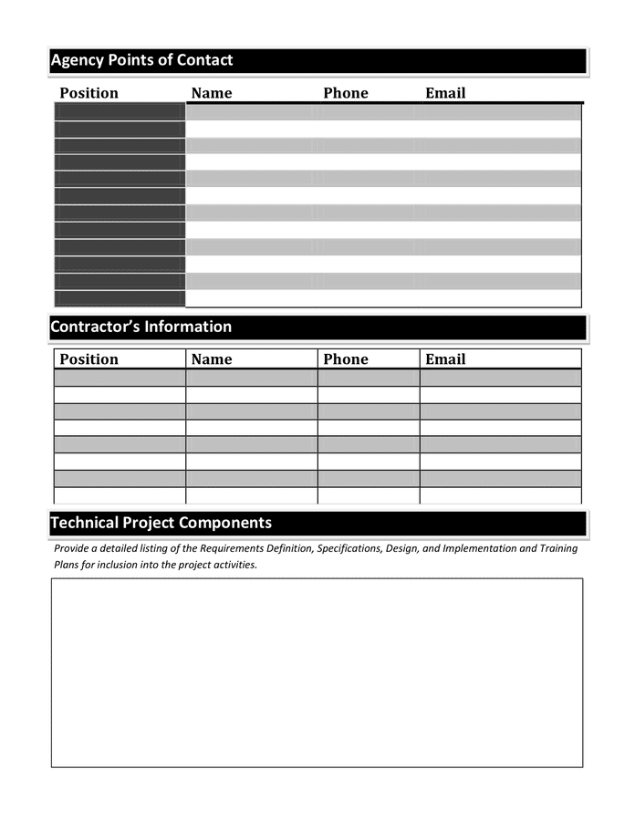 Project Management Proposal Template