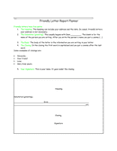 Friendly Letter Report Planner page 1 preview