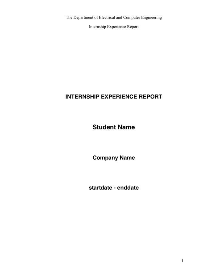 Internship Report - download free documents for PDF, Word and Excel