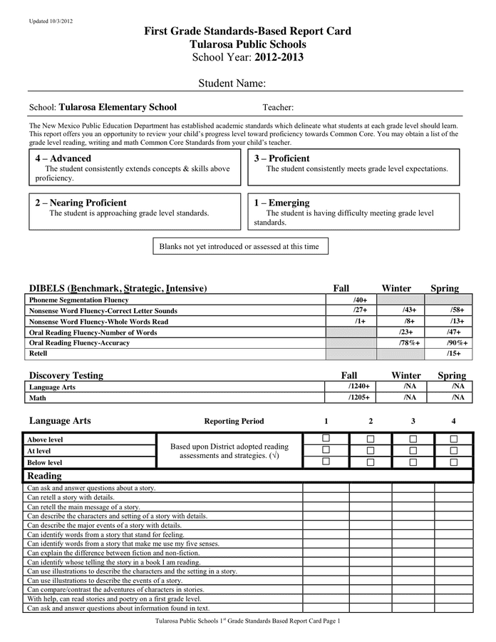 first-grade-progress-report-in-word-and-pdf-formats