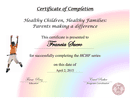 Certificate of Completion page 1 preview
