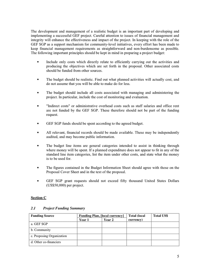 PROJECT PROPOSAL GUIDELINES in Word and Pdf formats - page 10 of 18