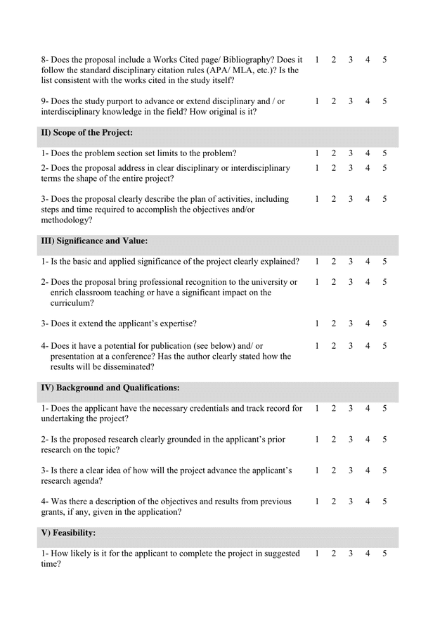 Internal Research Proposal in Word and Pdf formats - page 2 of 3