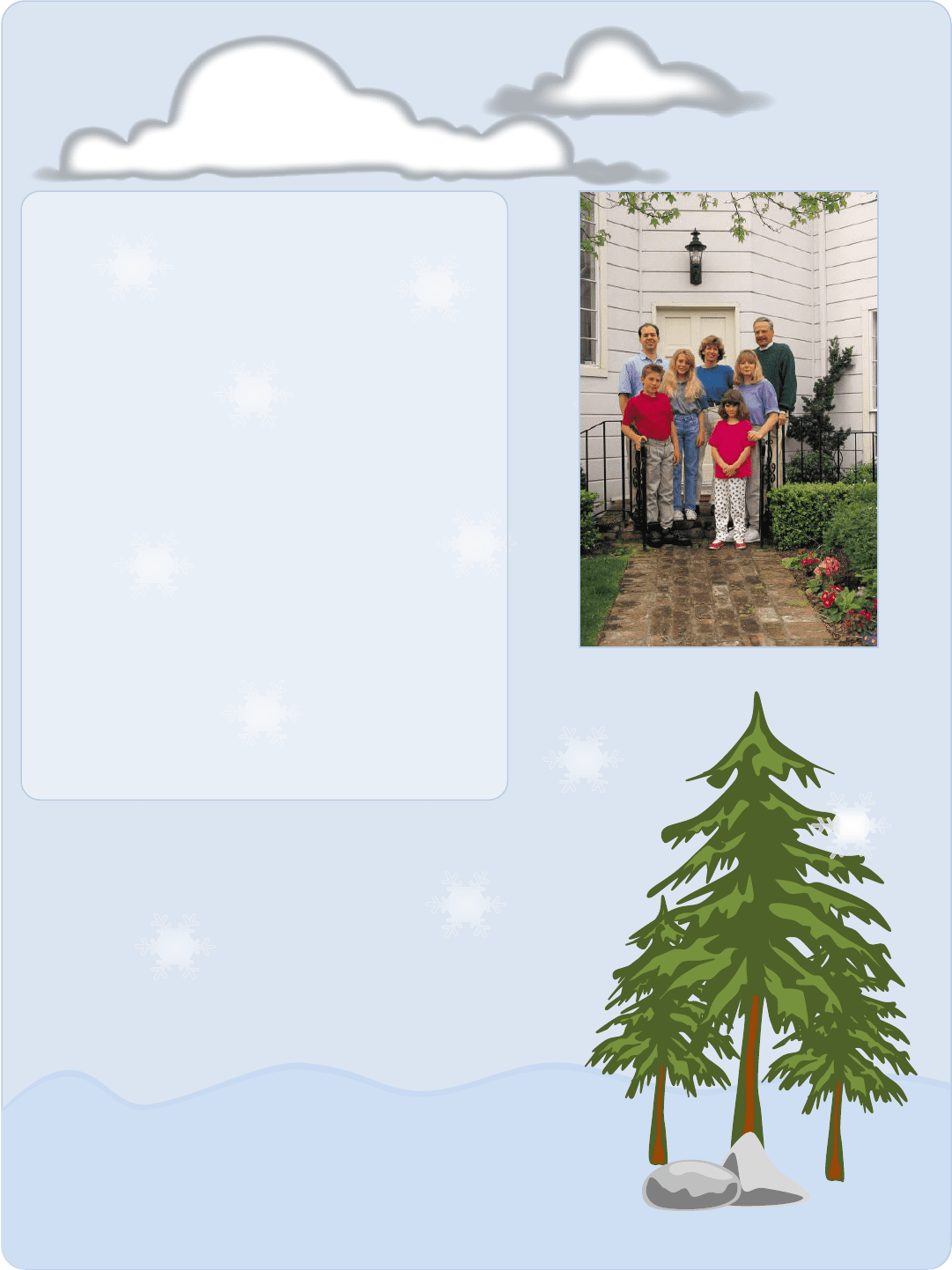 Family holiday newsletter in Word and Pdf formats - page 2 of 2