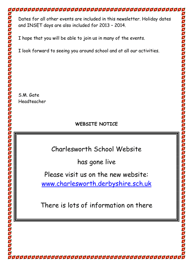 School Newsletter Sample In Word And Pdf Formats Page 2 Of 16