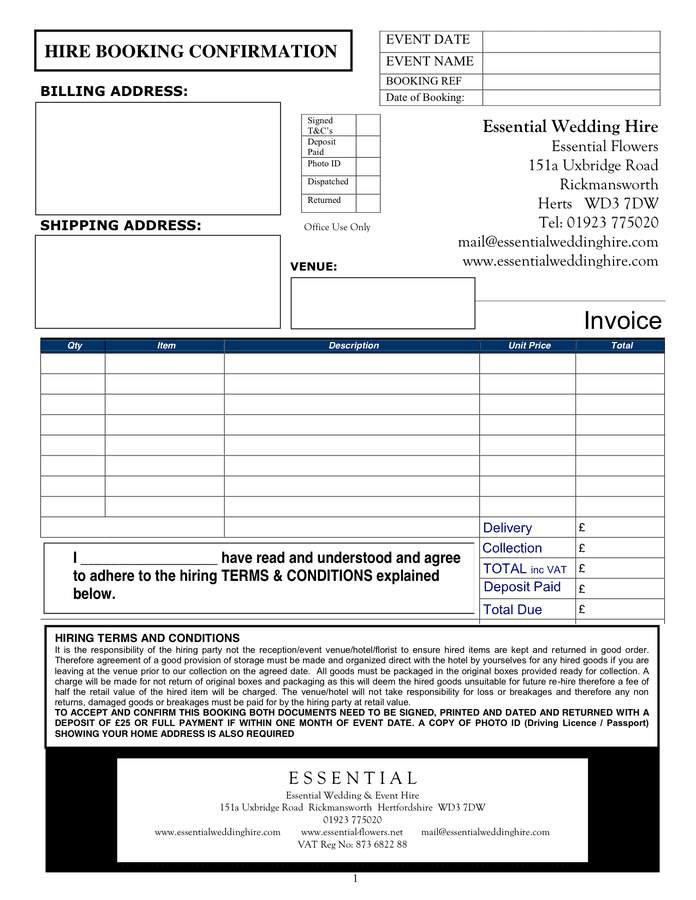 Sample Invoice download free documents for PDF, Word and Excel