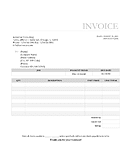 Blank INVOICE template page 1 preview