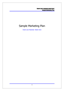 Marketing Plan Template - download free documents for PDF, Word and Excel