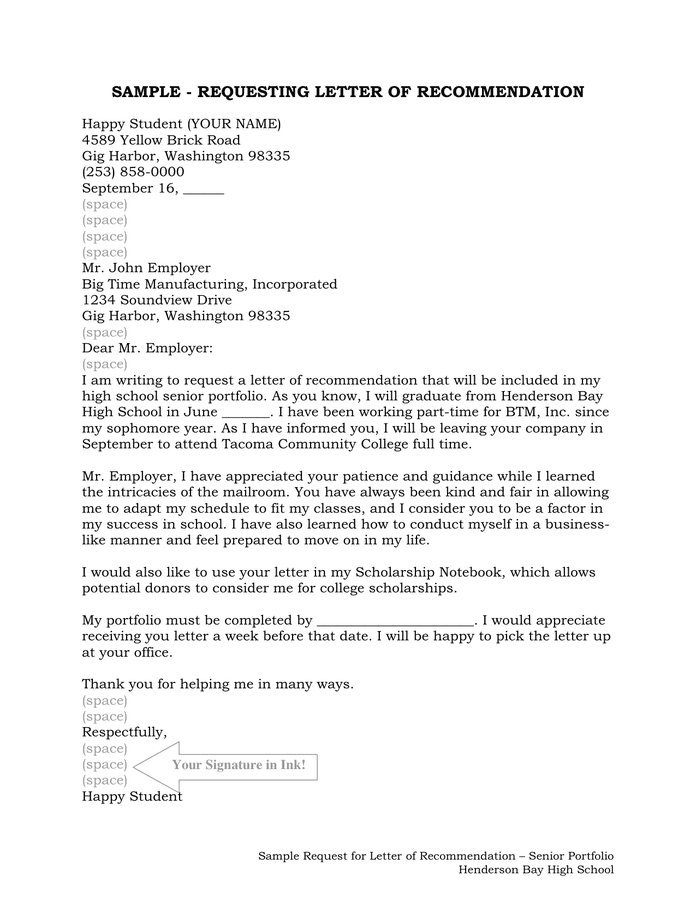 REQUESTING LETTER OF sample in Word and Pdf formats
