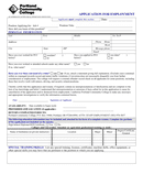 APPLICATION FOR EMPLOYMENT form page 1 preview