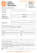 CREDIT ACCOUNT APPLICATION FORM page 1 preview