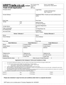 Trade Credit Application Form page 1 preview