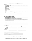 Domus Nursery Credit Application Form page 1 preview