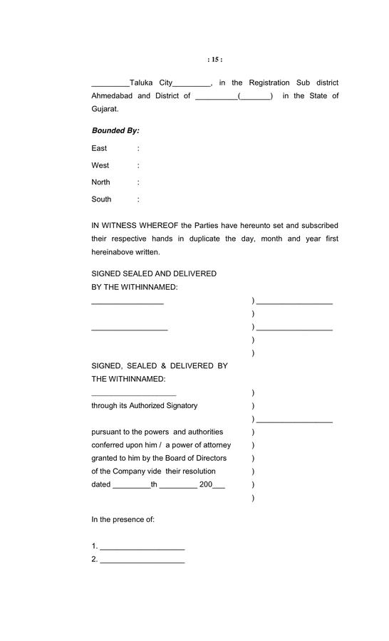 LEASE AGREEMENT in Word and Pdf formats page 15 of 16