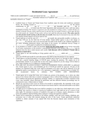 Residential Lease Agreement page 1 preview