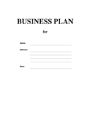 BUSINESS PLAN TEMPLATE page 1 preview