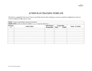 Action plan tracking template page 1 preview