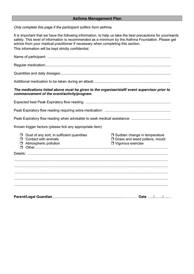 MEDICAL CONSENT FORM in Word and Pdf formats - page 4 of 5