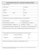 Company profile form – products page 1 preview