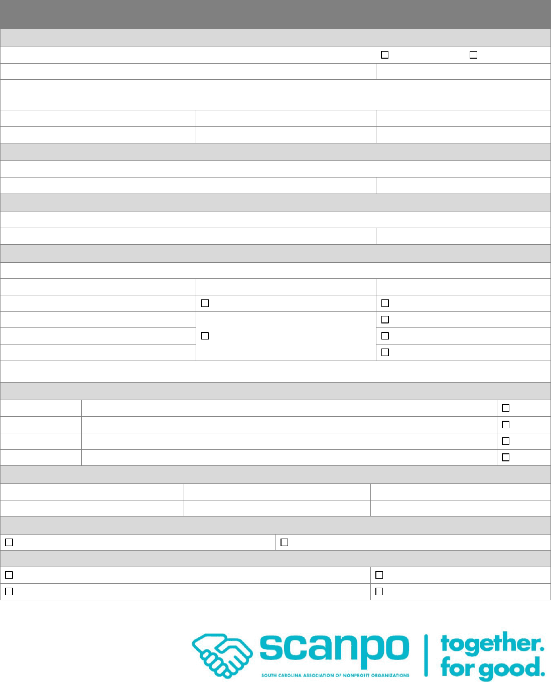 Membership application form