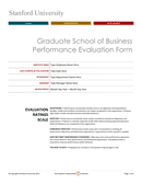 Stanford University Performance Evaluation Form page 1 preview