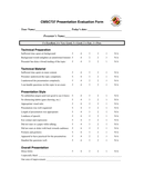 Project Presentation Evaluation Form page 1 preview