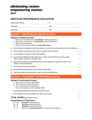 Performance Evaluation Word Form page 1 preview