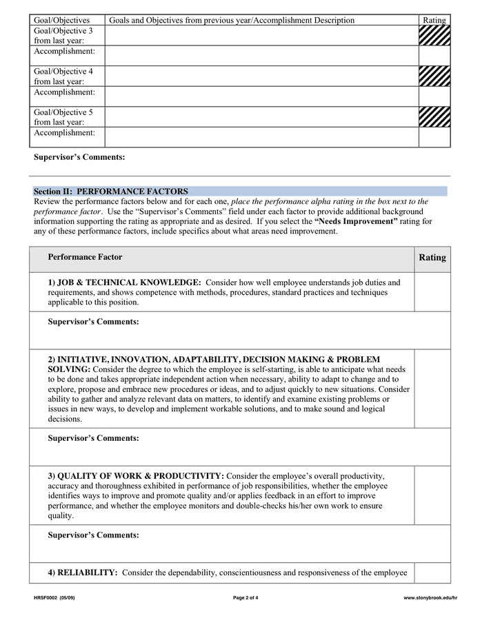 Performance Evaluation in Word and Pdf formats - page 2 of 4