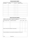 HOSPICE APPLICATION FOR EMPLOYMENT page 2 preview