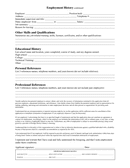 Application for Employment page 2 preview