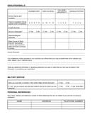 Application for Employment page 2 preview