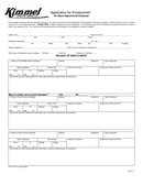 Application for Employment sample page 1 preview