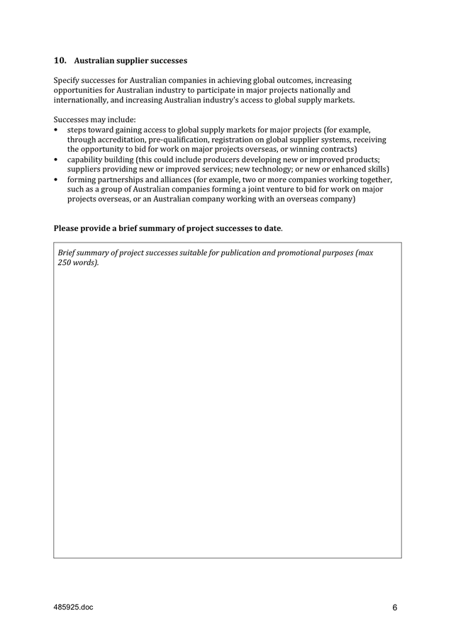 Progress Report template in Word and Pdf formats page 6 of 9